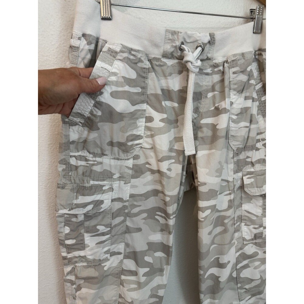Calvin Klein Women’s Camouflage Cargo Joggers Cuffed Ankle M Drawstring Waist - Picture 2 of 9
